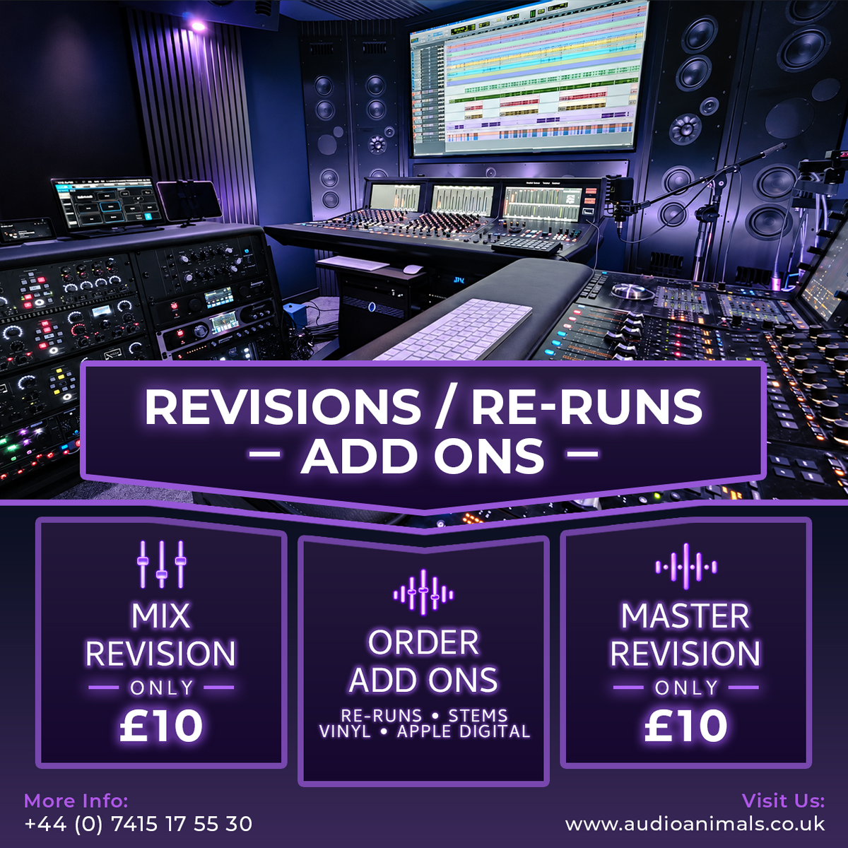Revisions / Re-Runs / Add Ons